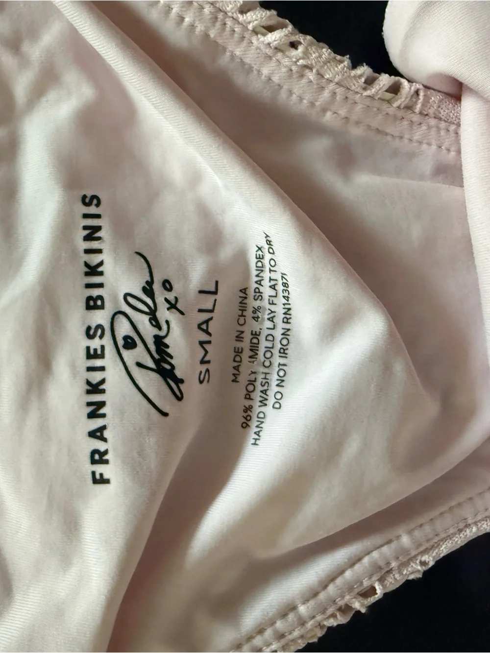 Frankie's Bikinis Pink Crochet Tie-Side Bikini
